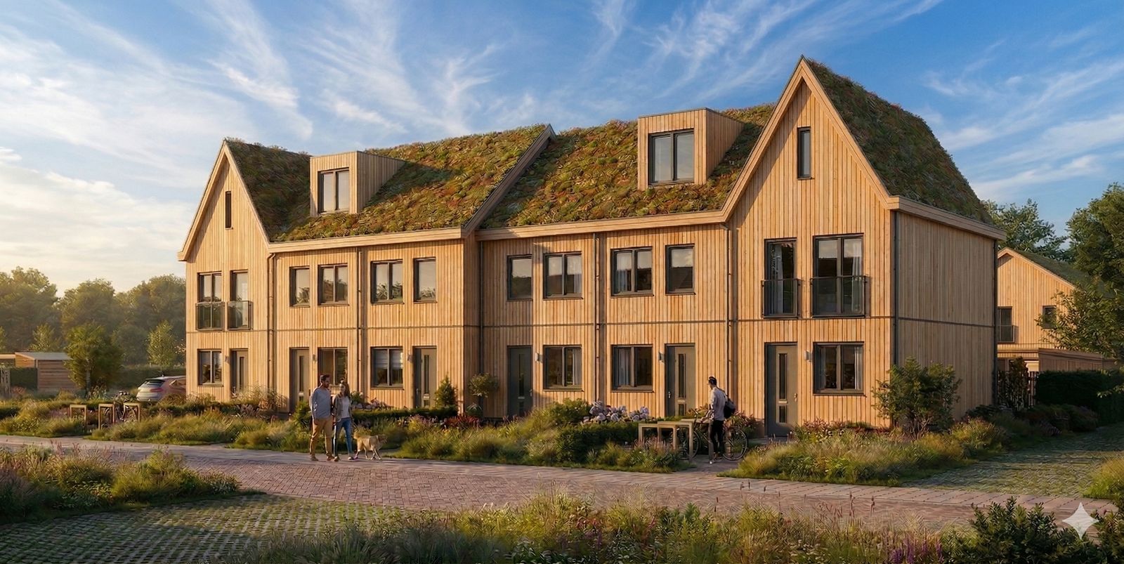 Rijtjeswoningen naturel